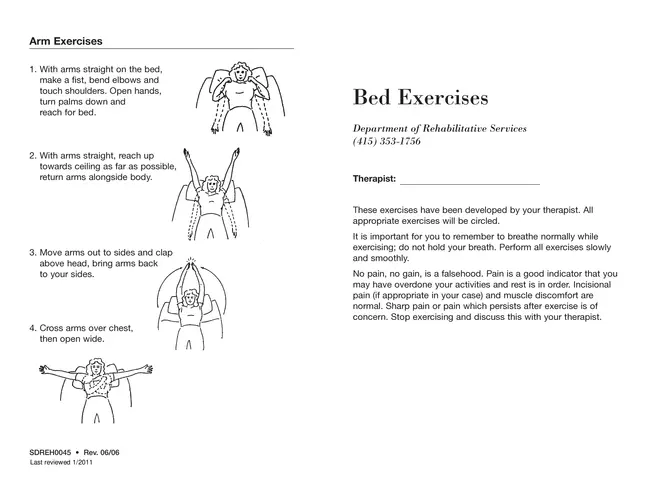 Bed Exercises Patient Information PDF, PDF
