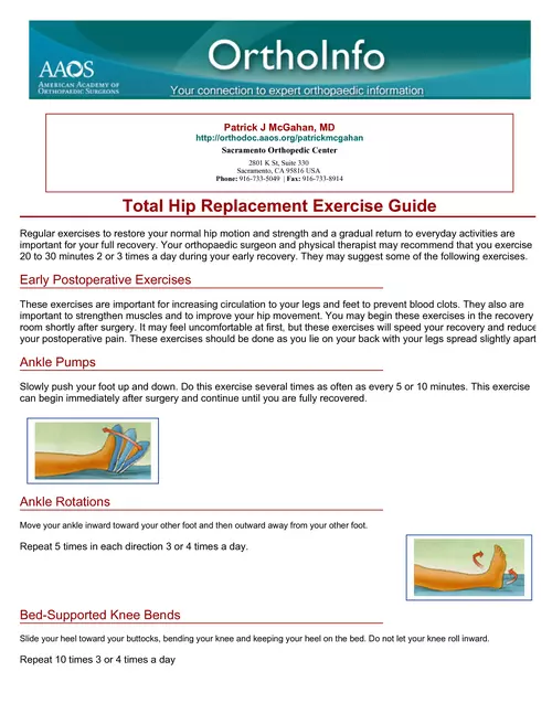 Activities After Total Hip Replacement - OrthoInfo - AAOS