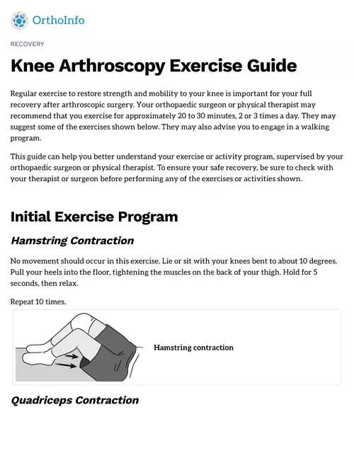 Knee Conditioning Program - OrthoInfo - AAOS